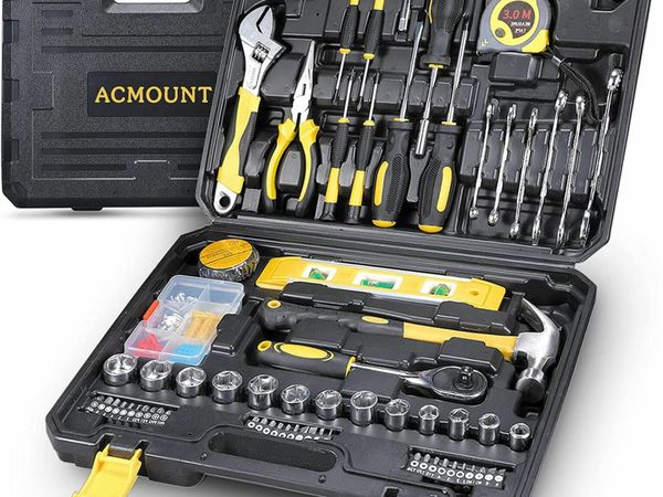 Acmount Tool Kit 108 Piece Home Tool Kit DIY Household Tool Sets for Home Repair and Maintenance