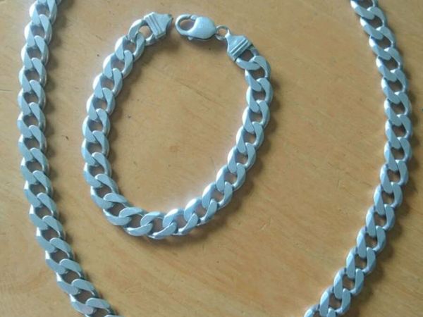 Silver 925 chain and silver bracelet