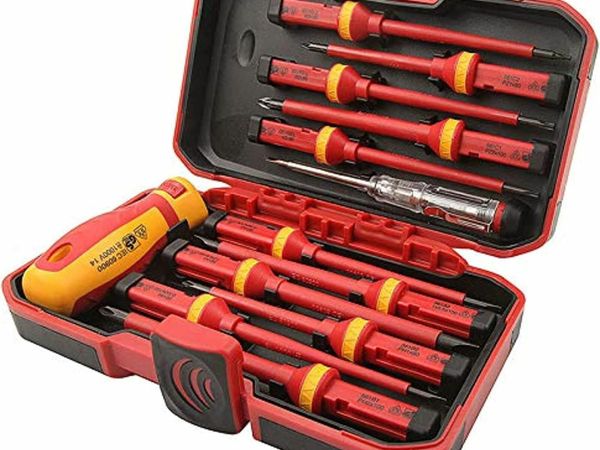 13pcs VDE Insulated Screwdriver Interchangeable Set in Case Magnetic 1000V