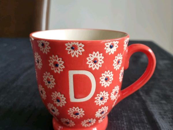 Brand new, never used, letter D mug - cup