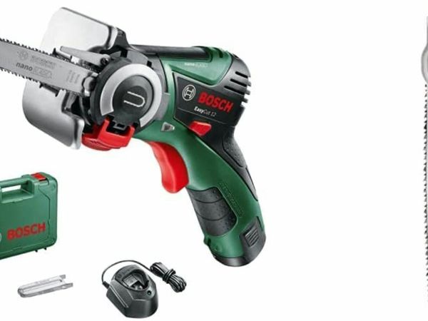 Bosch Home and Garden NanoBlade Cordless Saw EasyCut 12 (1 Battery, 12 Volt System, NanoBlade Technology, in case)&NanoBlade Wood Basic 65 Cutting Depth in Wood, 2609256F43
