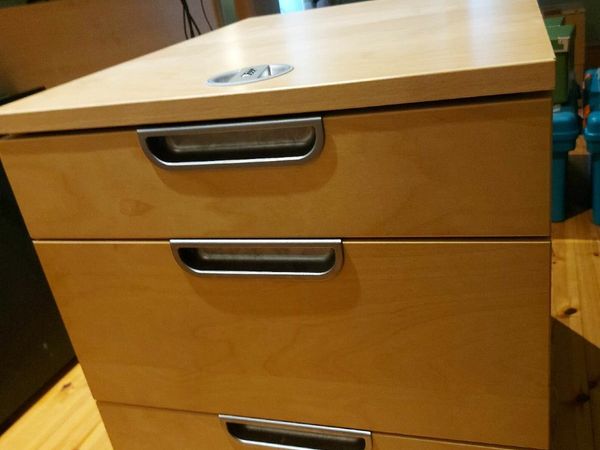 3 Drawer Under Desk Filing Cabinet with Combination Lock