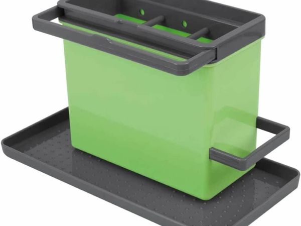 Metaltex Tidytex Kitchen Sink Organiser Plastic ABS - Green/Grey, 24 x 13 x 14 cm