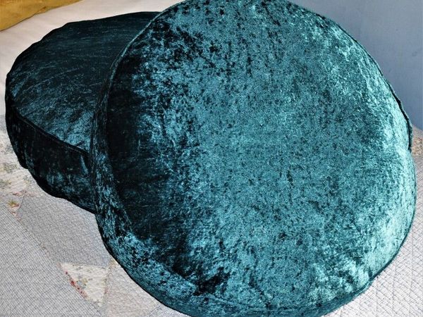 Turquoise Velvet Floor Cushions