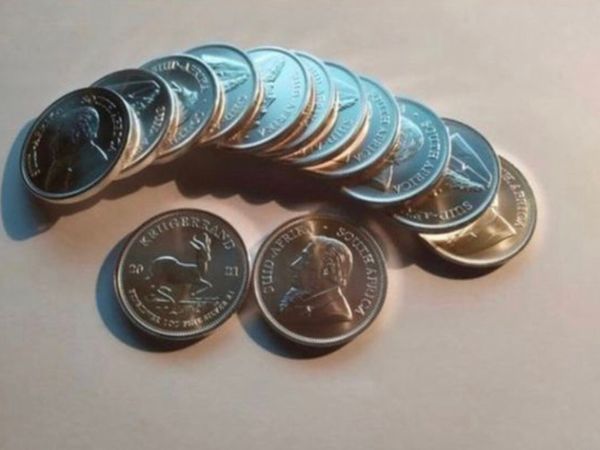 7x 1 oz  Krugerrands pure silver bullion coins