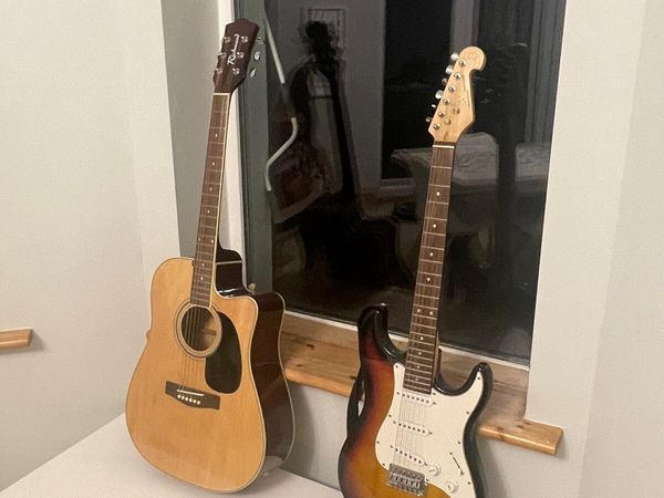 Guitar - acoustic and electric plus amp