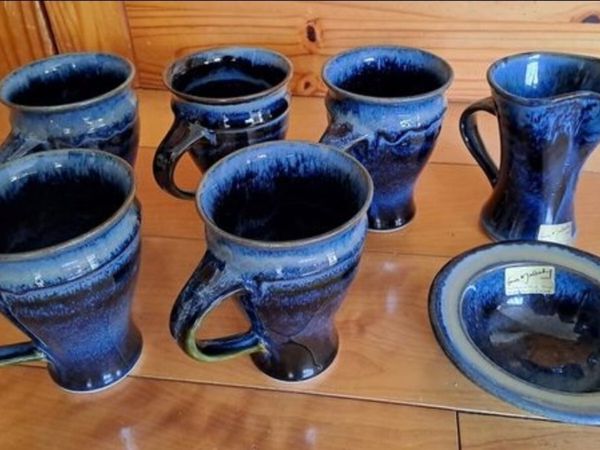 Louis Mulcahy handmade pottery - set of 5