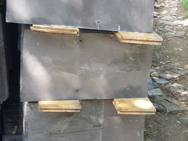Bangor slates chimney pots floor roof tiles brick