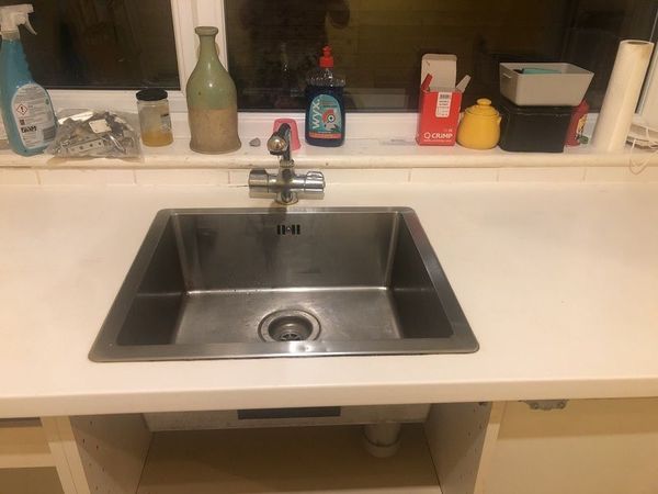 Sink, integrated fridge, counter IKEA