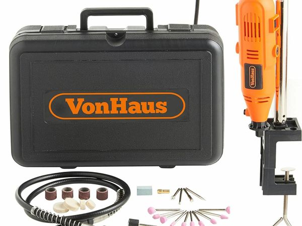VonHaus -135W Rotary Multi Tool Set - 40Pcs Accessories Kit with Stand