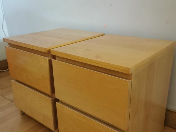 Malm pair of bedside lockers