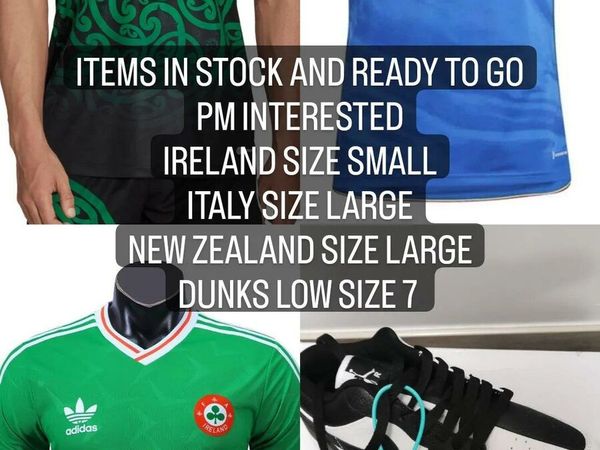 Rugby & football jerseys and Nike Jordans low