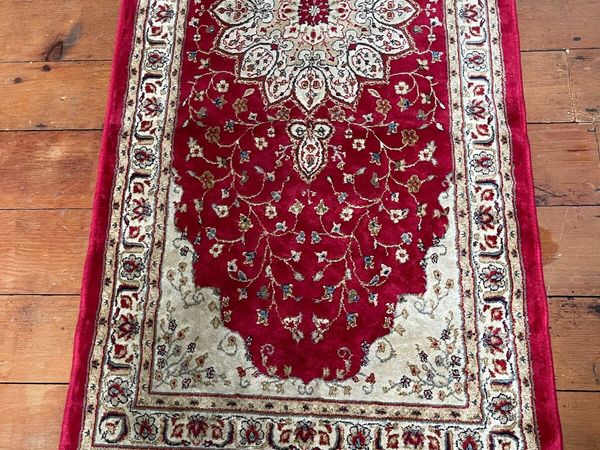 Gorgeous red and cream runner rug