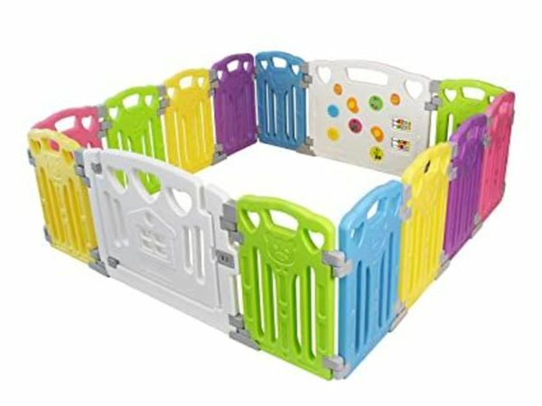 Baby Playpen for Crawling with Barrier