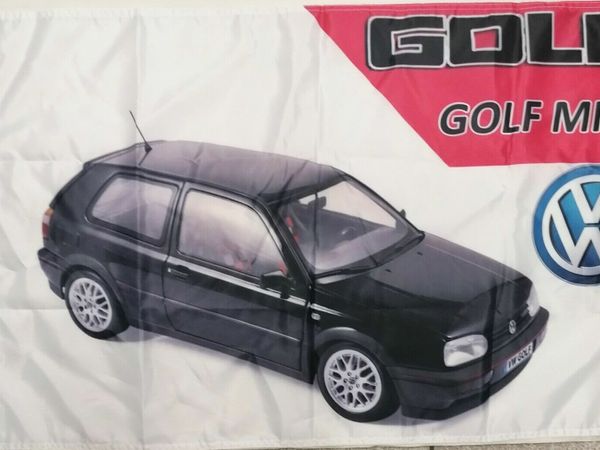 VW Golf Mk 3 flag 3ft x 2ft. Black