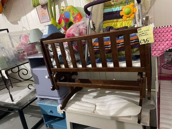 Swing cot bed and mattress
