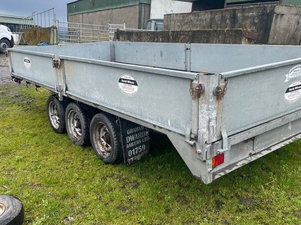 14 ft TRI Axle Greham Edwards builders trailer