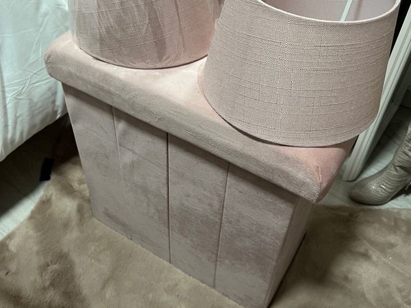 Pink velour storage box and new shadesx2