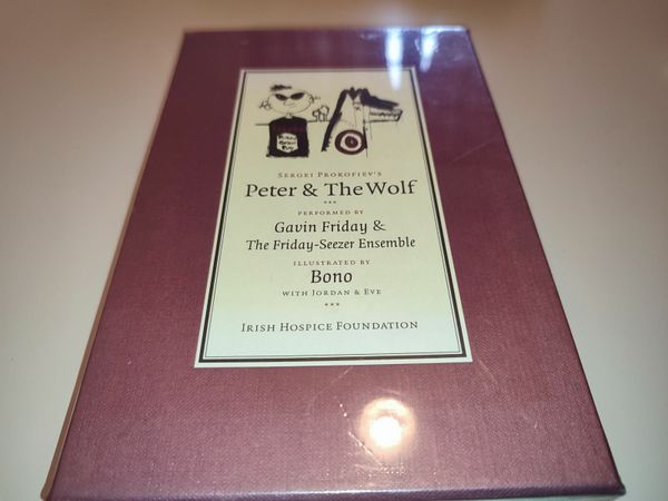 Peter and The Wolf by Sergei Prokofiev Performed by Gavin Friday Illustrated by Bono cd and book set-New sealed
