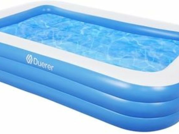 INFLATABLE SWIMMING POOLS, INFLATABLE SWIMMING POOLS, FAMILY POOL FOR GARDEN, SUMMER WATER PARTY, OUTDOOR, GARDEN, SWIMMING CENTRE FOR ADULTS, EASY SET - 300 CM X 182 CM X 56 CM
