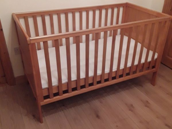 As new cot bed with mattress brand name babylo