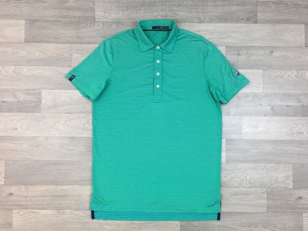 RLX Ralph Lauren Golf Striped Polo Shirt Mens M