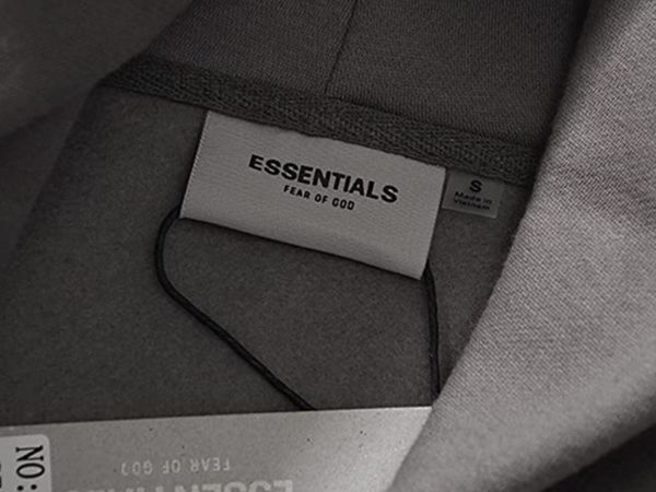 Fear of god essentials hoodie size large