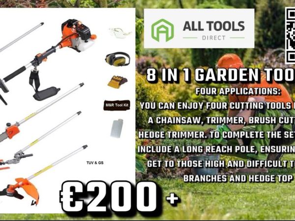 8in1 garden tools strimmer trimmer chainsaw etc