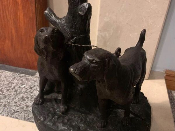Cast Bronze Dogs Figure