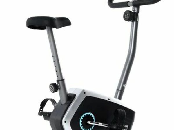 ULTRA-COMPACT FITNESS MAGNETIC FOLDING EXERCISE BIKE, 8 ADJUSTABLE RESISTANCE LEVELS, PULSE SENSORS AND LCD DISPLAY, INDOOR BIKE WITH HEIGHT ADJUSTABLE SADDLE, 120 KG