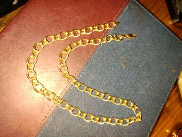 BIG LOOP LINK, 9CT Solid Gold 17"Unisex New Chain