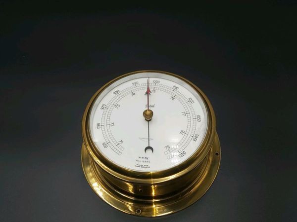Old brass  Marine barometer