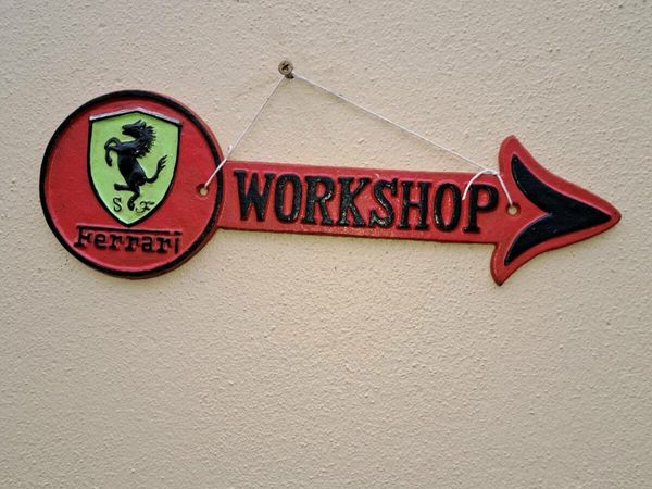 Ferrari  cast iron  sign