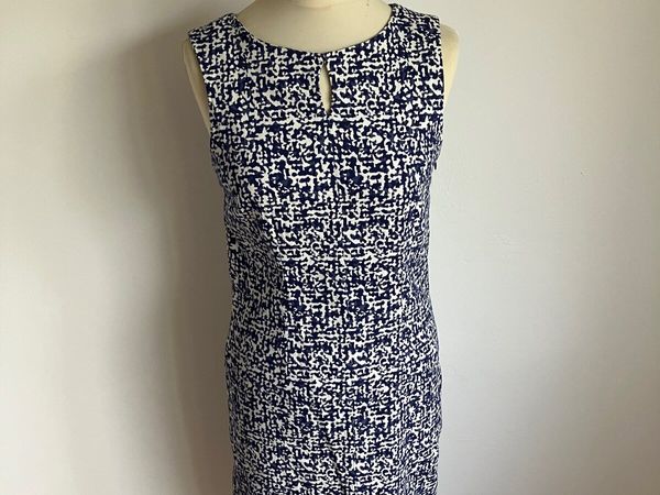 Navy and white gallery dress