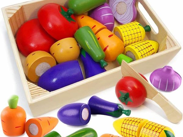Airlab Wooden Play Food for Kids Kitchen Toys for Toddlers