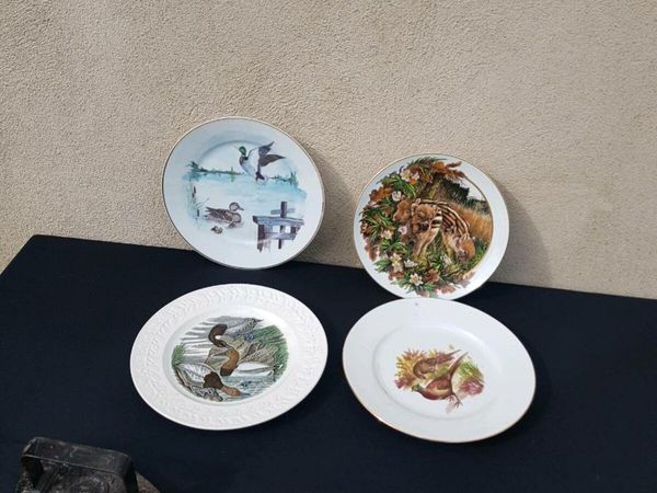 4 china wild life plates
