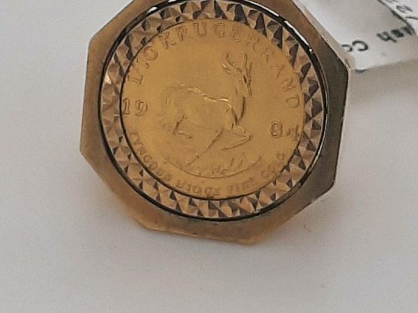 9ct gold frame 22ct Krugerrand Coin 22k