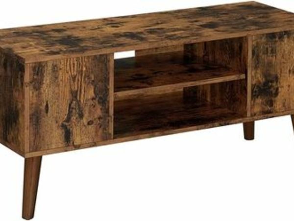 RETRO LOWBOARD TV UNIT IN 50/60S LOOK RETRO FURNITURE FOR YOUR FLAT SCREEN GAMES CONSOLES LIVING ROOM OFFICE WOOD EFFECT