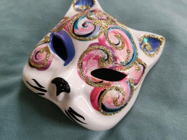 Venetian Ceramic Cat Mask