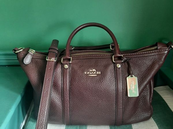 Coach. As New Large Oxblood Leather Bag.