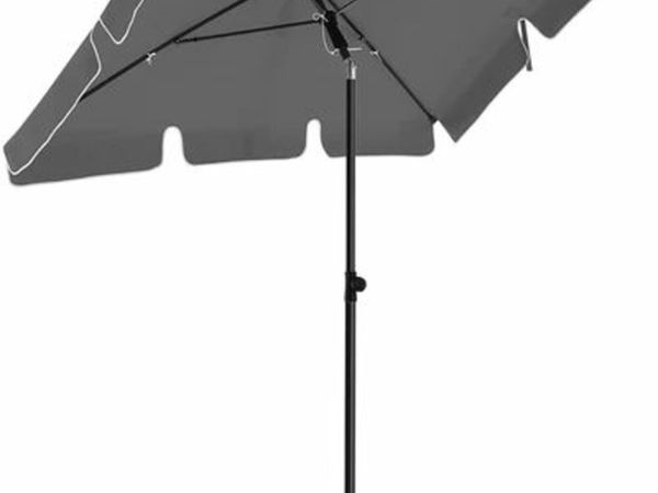 BALCONY PARASOL, RECTANGULAR GARDEN UMBRELLA, UV PROTECTION UP TO UPF 50, FOLDING UMBRELLA WITH PA COATING FOR GARDEN PATIO, WITHOUT STAND