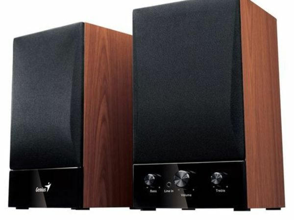 Genius SP-HF1250B II Wooden Hi-Fi Stereo Speakers