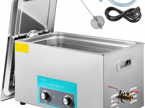 30L Ultrasonic Cleaner Jewelry Cleaner with Heater Timer for Jewelry Cleaning Knob Control Eyeglass Rings