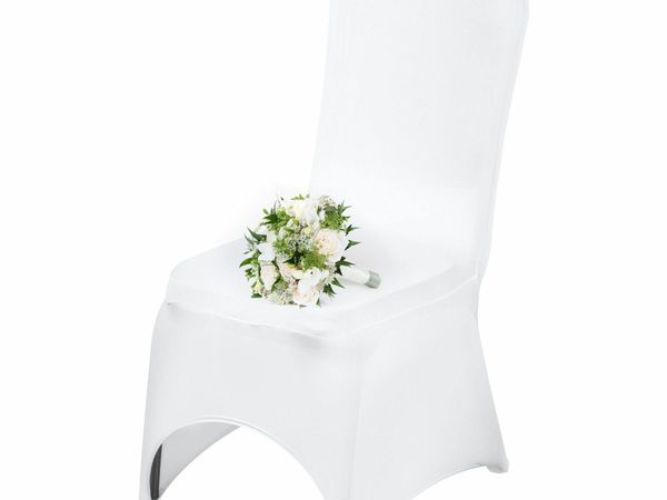 50pcs Chair Cover Wedding Spandex White Chair Covers Stretch Fabric Removable