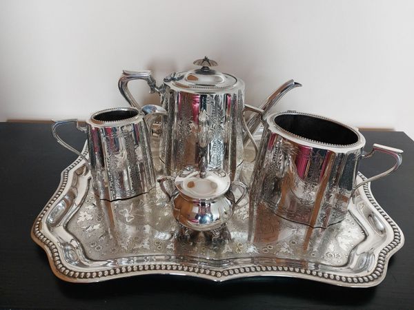 Silver Plated Victorian tea set