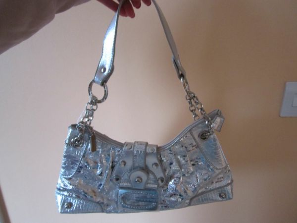 New -Silver Gussaci Handbag