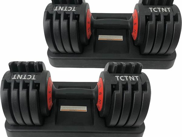 TCTNT 25KG Adjustable Dumbbells 5kg-25kg Set - Pair ( 50kg Total )