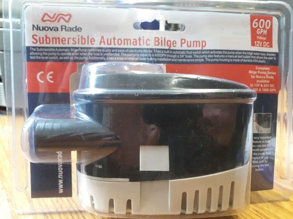 Automatic Bilge Pump, 600 GPH, new