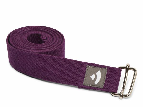 Yoga strap Bodhi with metal sliding buckle purple (9 straps)