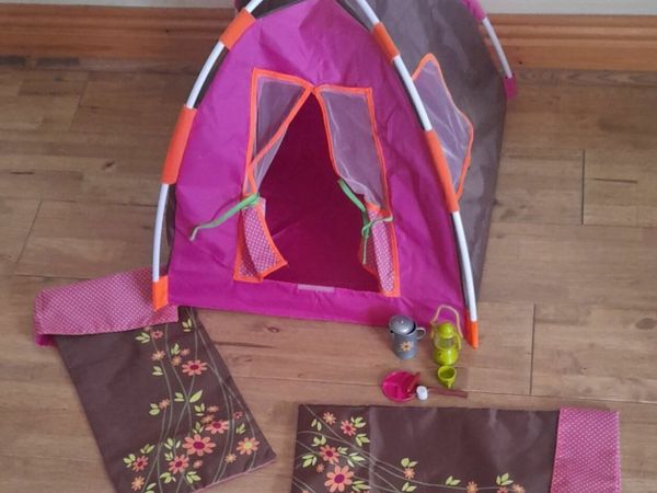 Our Generation Polka Dot Camping Set and Dolls